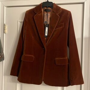 Women's Brown Velvet Blazer